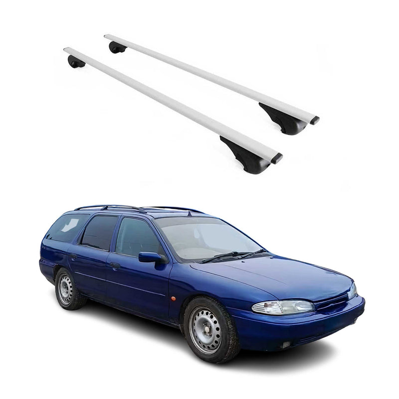 Barres de toit Transversales pour Ford Mondeo Turnier 1993-2000 Argent Fer