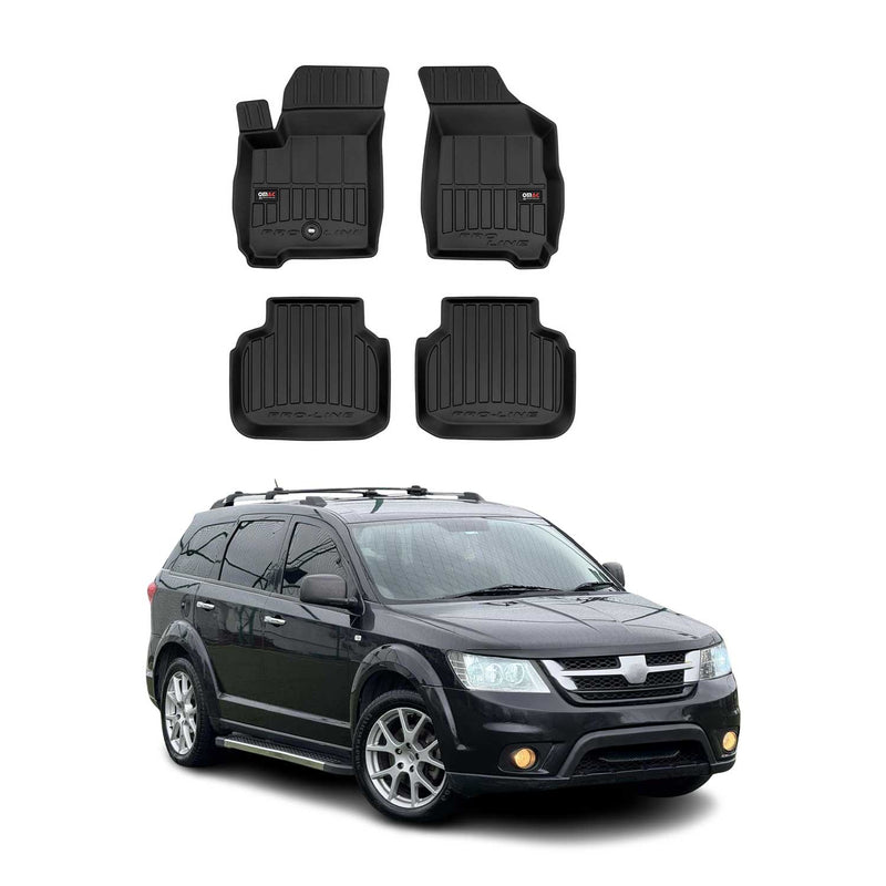 OMAC Tapis de sol en caoutchouc pour Fiat Freemont 2011-2015 Noir Premium