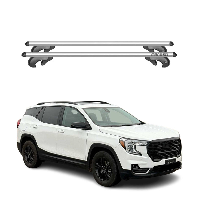 Barres de toit transversales pour GMC Terrain 2018-2025 90kg Alu Gris 2tlg
