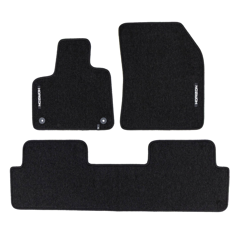 Tapis de Sol de Voiture pour DS 7 Crossback 2020-2025 E-Tense Velours Noir 3Pcs
