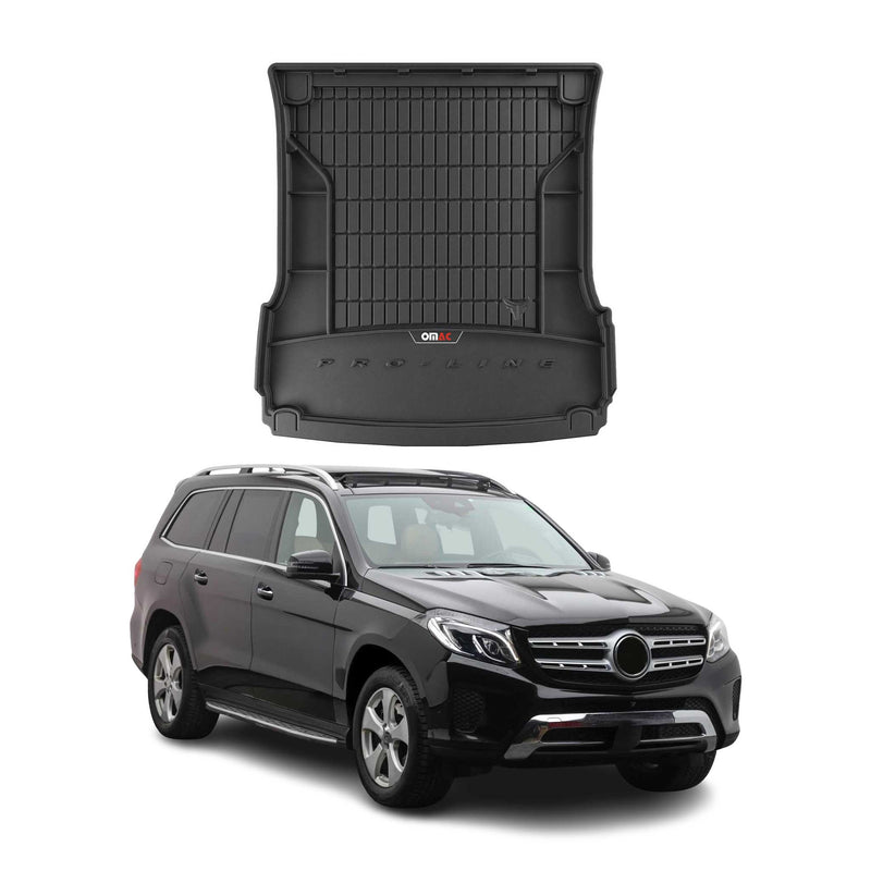 Tapis de Coffre pour Mercedes Classe GLS 2015-2019 TPE Noir