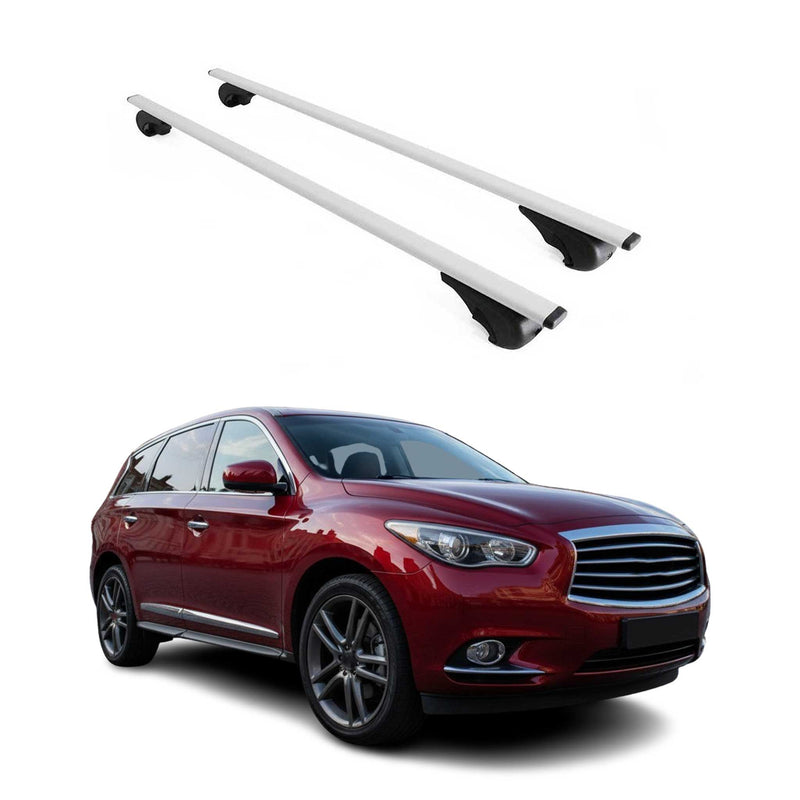 Barres de toit Transversales pour Infiniti QX60 2012-2017 Fer Argent