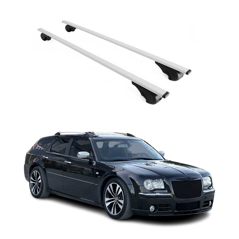 Barres de toit Transversales pour Chrysler 300C 2004-2010 Fer Argent