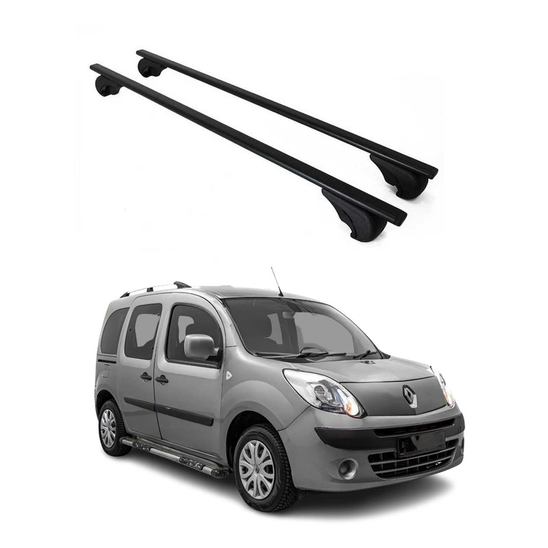 Barres de toit Transversales pour Renault Kangoo 2008-2021 Fer Noir