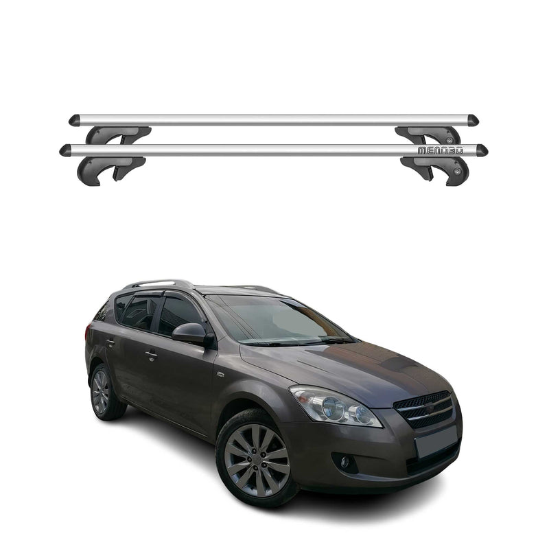 Barres de toit pour Kia Ceed ED Kombi 2006-2012 90kg Aluminium Gris 2tlg
