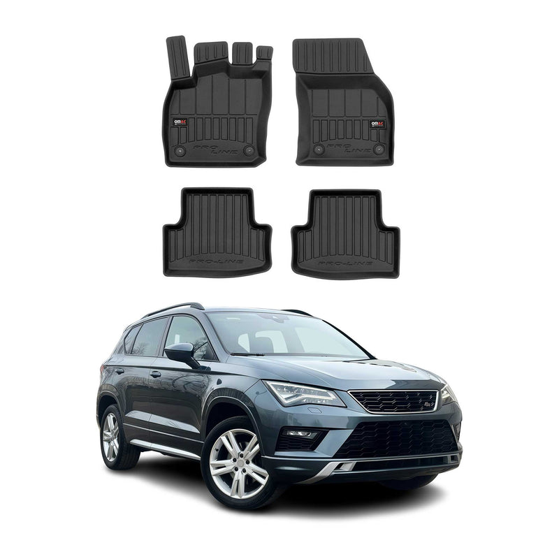 Tapis de Sol pour Seat Ateca 2016-2022 Caoutchouc TPE Noir