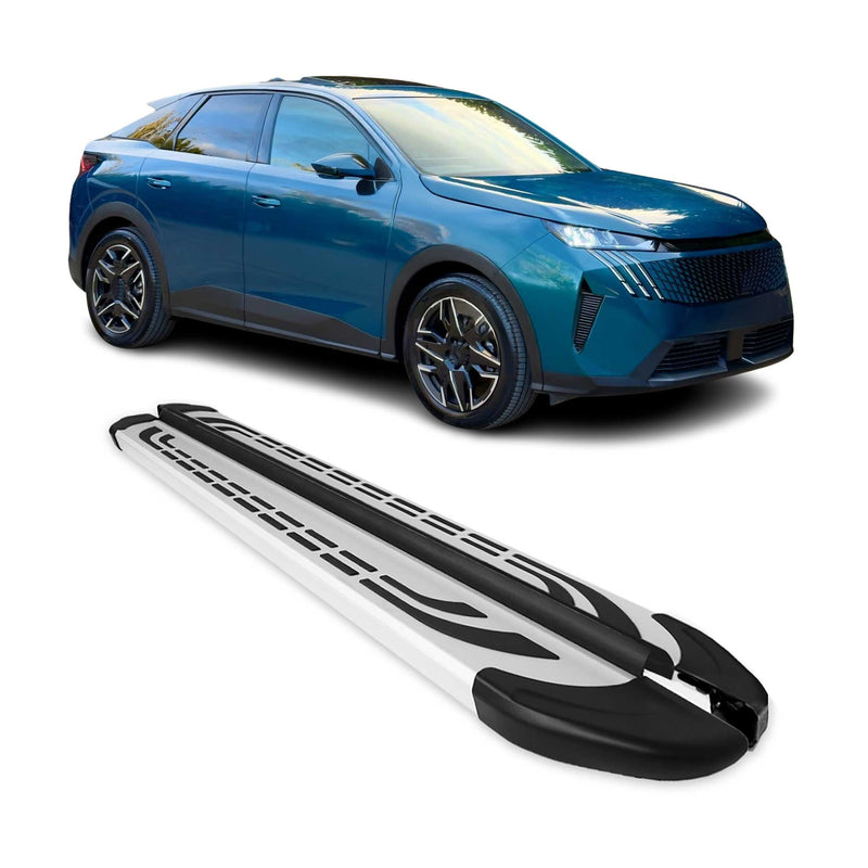 2024-2025 Peugeot e-3008 Marchepieds Latéraux pédale Aluminium Gris 2Pcs