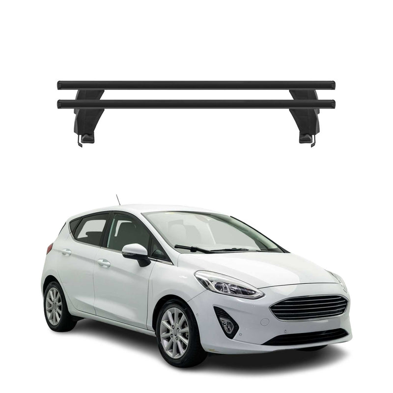 Menabo Barres de toit Transversales pour Ford Fiesta VII 2017-2020 Noir