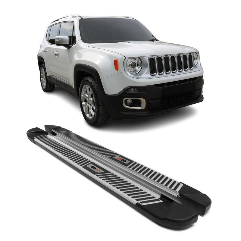 Marchepieds Latéraux Pour Jeep Renegade 2015-2024 Noir Gris Alu 2Pcs Aucun avis