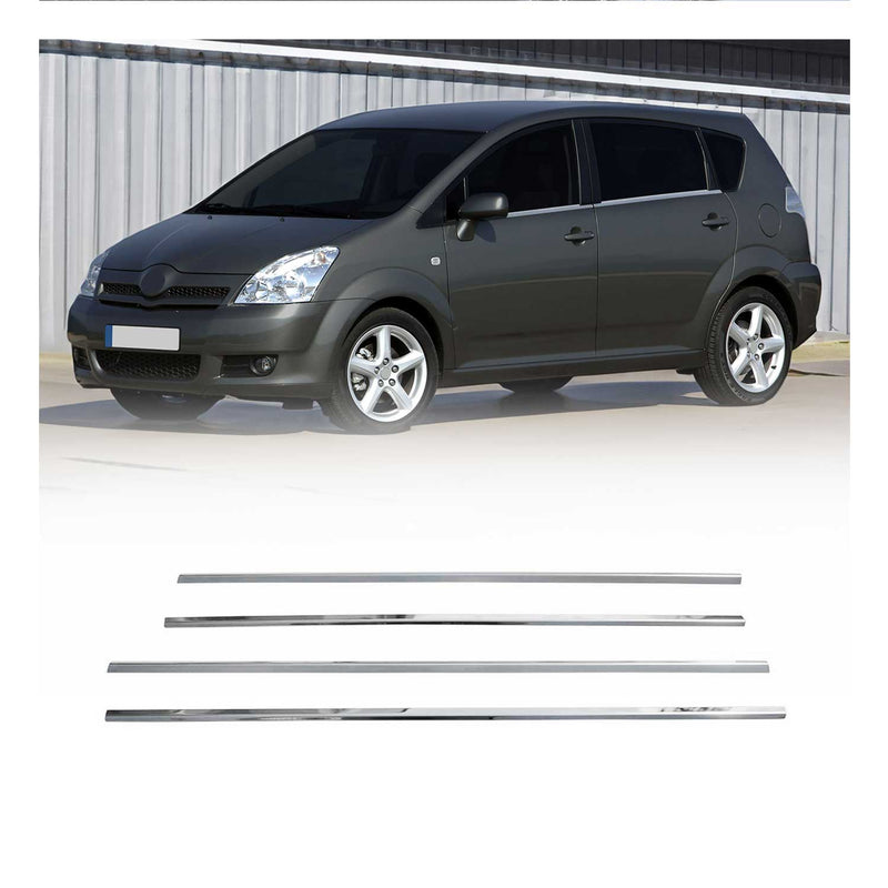 Garniture De Fenétre pour Toyota Corolla Verso 2004-2009 en acier inox chrome