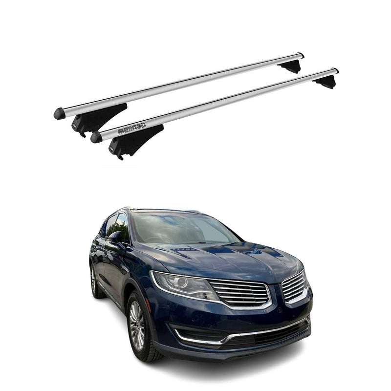 Tiger Barres de toit transversales pour Lincoln MK-X II 2016-2018 Gris