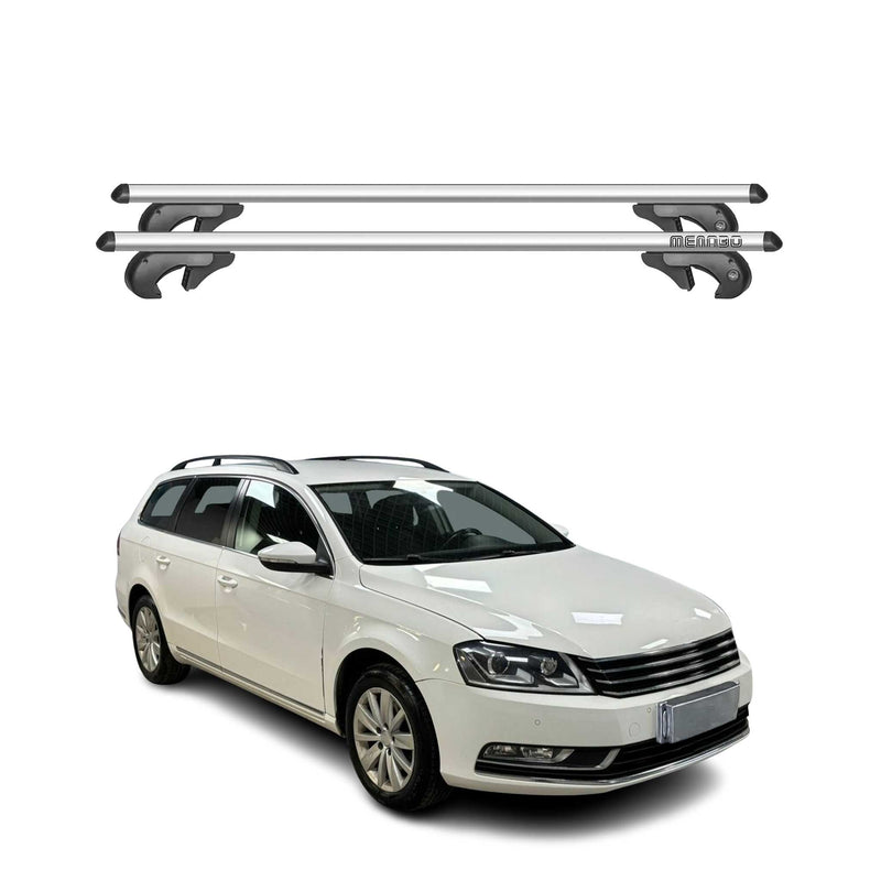 Barres de toit pour VW Passat B7 Alltrack 2012-2014 90kg Aluminium Gris 2x