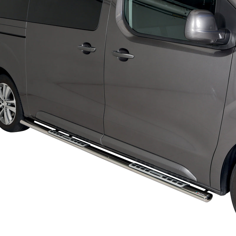 Marchepieds Latéraux pour Toyota Proace 2016-2025 L2 Acier Inoxydable Argent