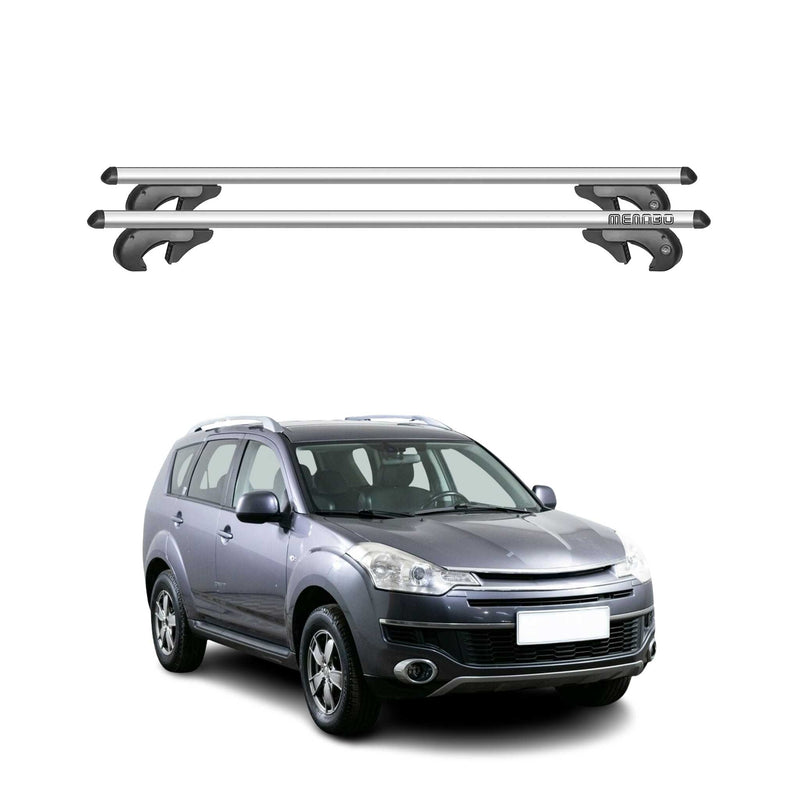 Barres de toit transversales pour Citroen C-Crosser 2007-2012 90kg Alu Gris