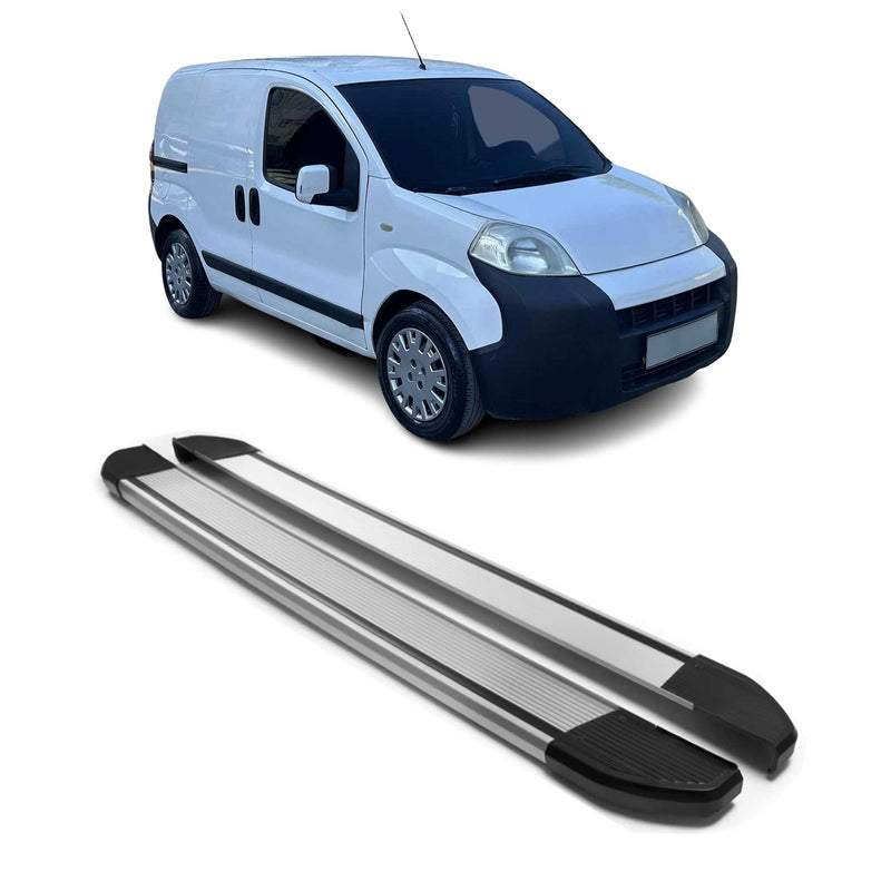 Marchepieds Latéraux pour Peugeot Bipper 2008-2021 Argent Aluminium 2Pcs