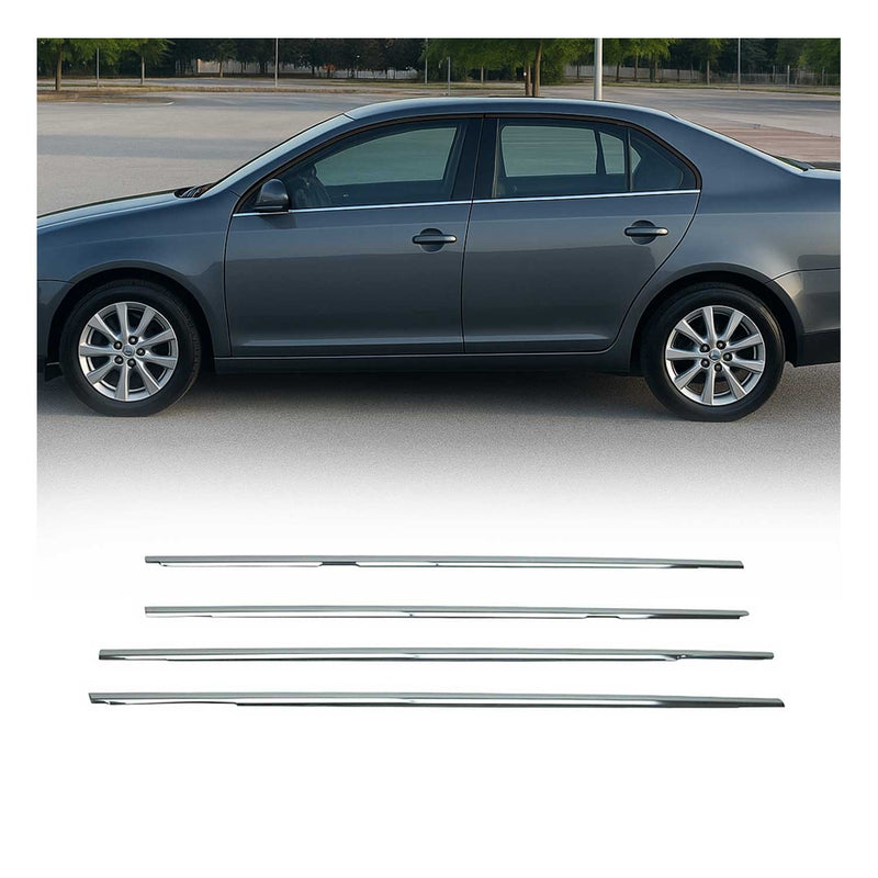 Garniture de Fenêtre pour VW Jetta Berline 2005-2010 Acier Inox 4Pcs