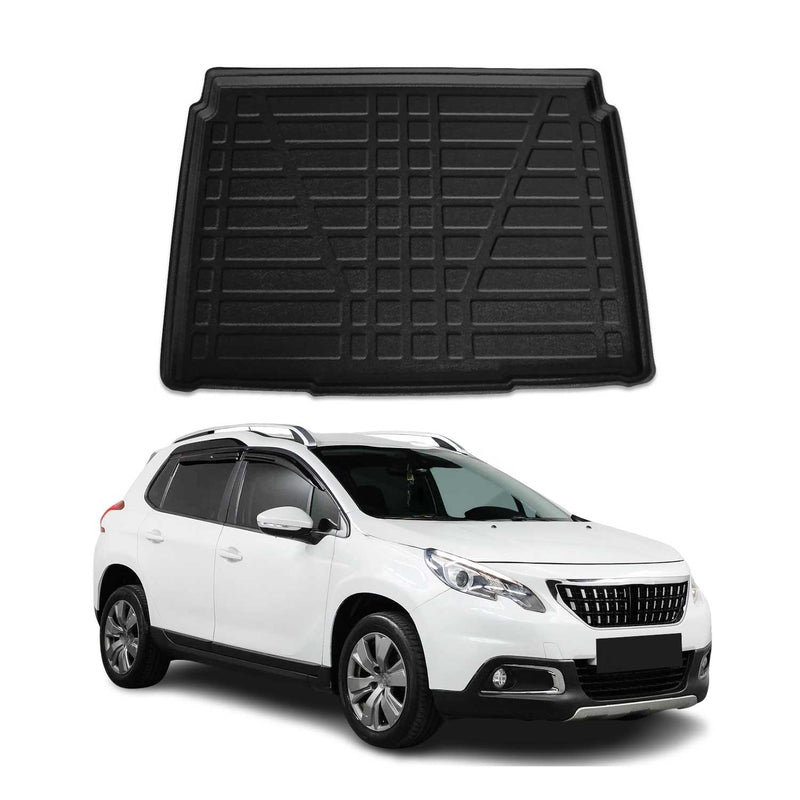 Tapis de Coffre pour Peugeot 2008 2018-2022 en TPE Noir