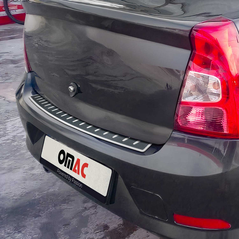 Protection Seuil De Pare pour Dacia Logan 2 2013-2020 Folie De Carbone