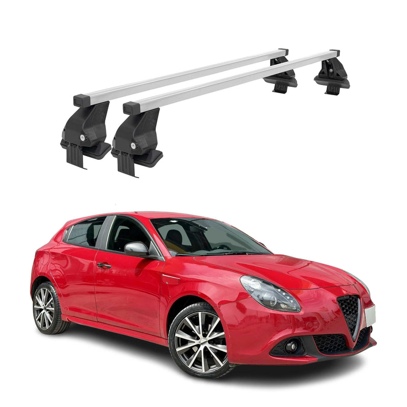 Barres de transversales Menabo pour Alfa Romeo Giulietta 2010-2020 Acier Gris