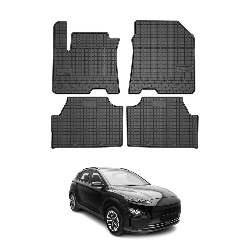 Tapis de Sol pour Hyundai Kona Electric 2018-2023 Caoutchouc Noir