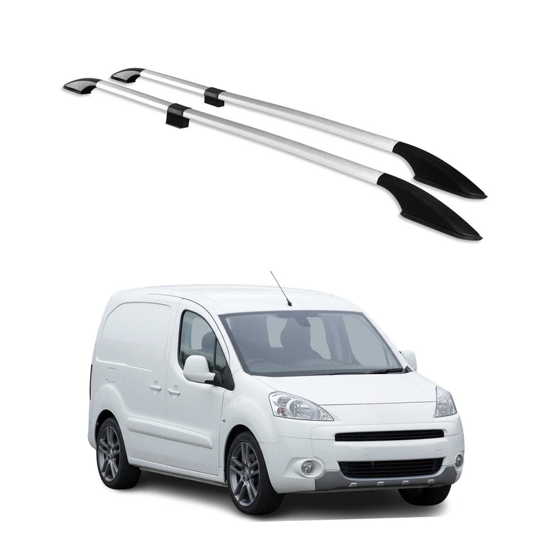 Barres de toit longitudinales pour Citroen Berlingo 2008-2018 L1 Aluminium Gris