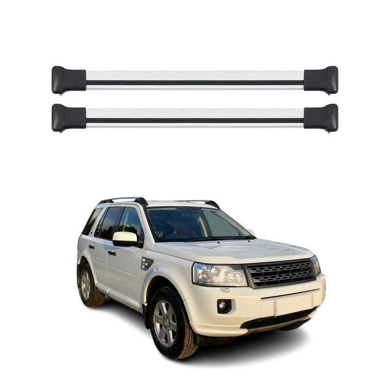 Barres de toit transversales pour Land Rover Freelander 2007-2014 L3 Alu Gris