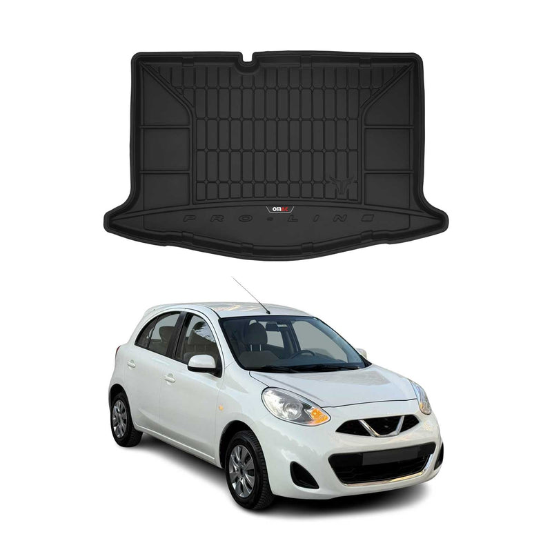 Tapis de Coffre pour Nissan Micra 2016-2022 TPE Noir