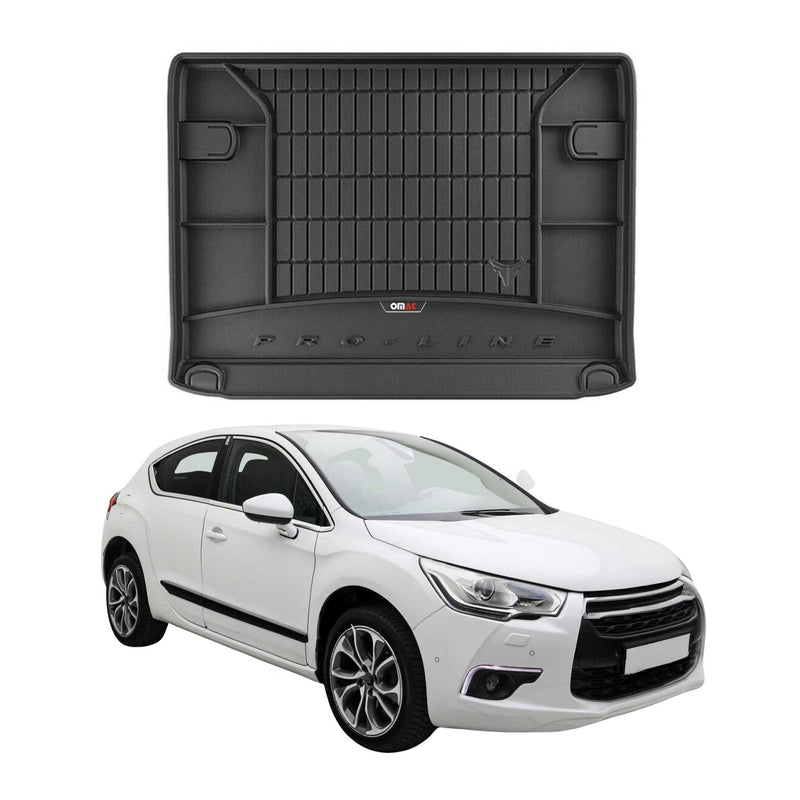 OMAC Tapis De Coffre en caoutchouc pour Citroen DS4 2011-2015 Noir Premium