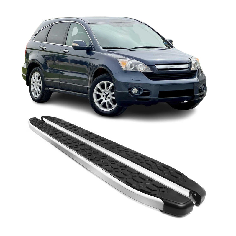 Marchepieds Latéraux pédale pour Honda CR-V 2007-2012 Gris Noir Aluminium 2Pcs