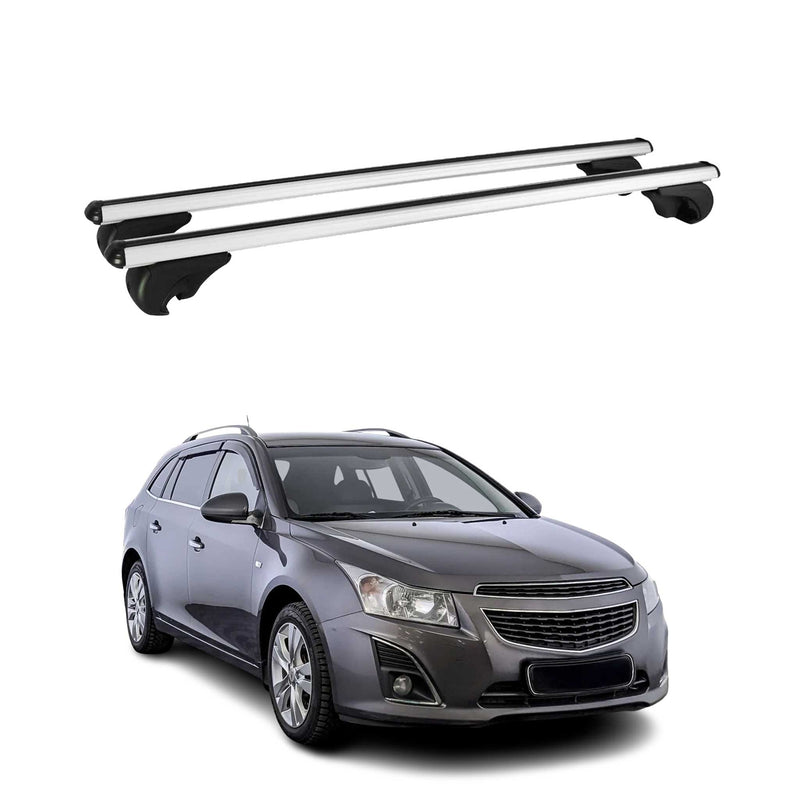 Barres de toit Transversales pour Chevrolet Cruze 2012-2015 Aluminium Argent