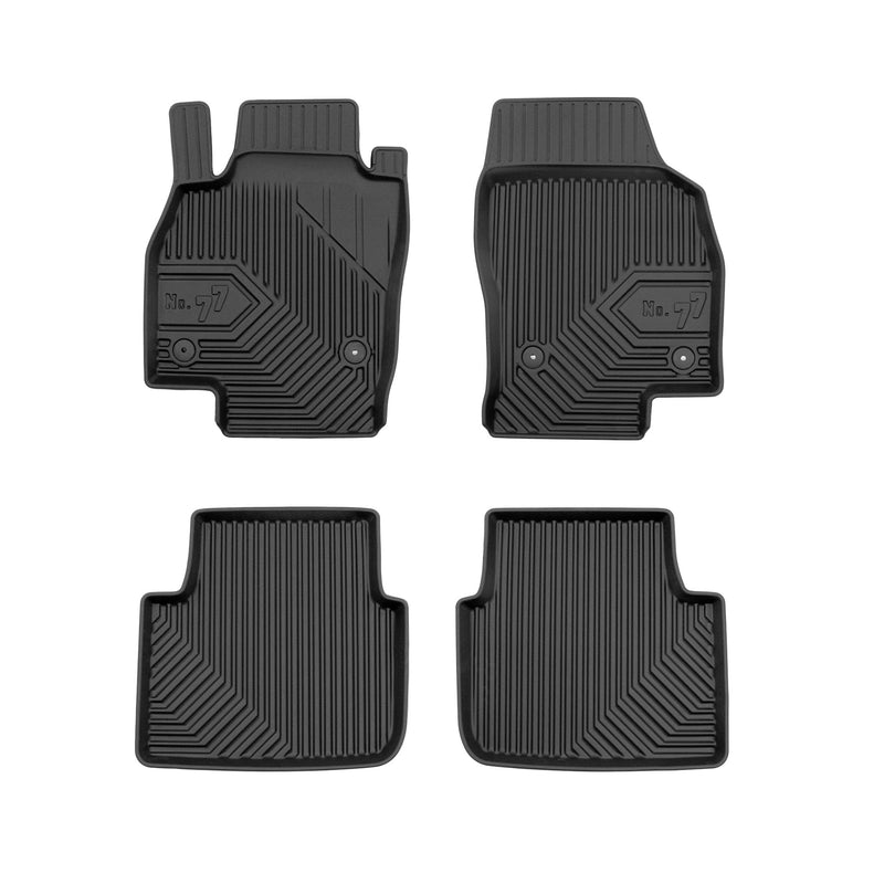 Tapis de Sol de Voiture pour Skoda Scala 2019-2025 TPE Antidérapant Noir 4Pcs