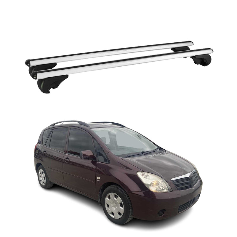 Barres de toit Transversales pour Toyota Verso 2001-2003 Aluminium Argent