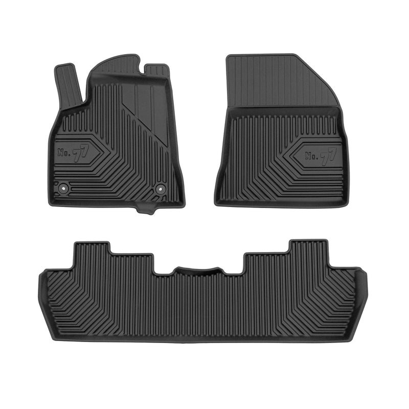 Tapis de Sol de Voiture pour Peugeot 5008 I 2009-2016 TPE Imperméable Noir 3Pcs