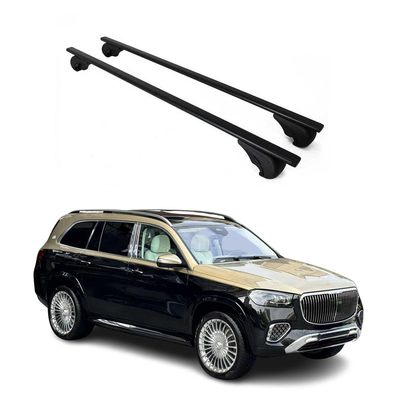 Barres de toit Transversales pour Mercedes GLS X167 2020-2024 Fer Noir