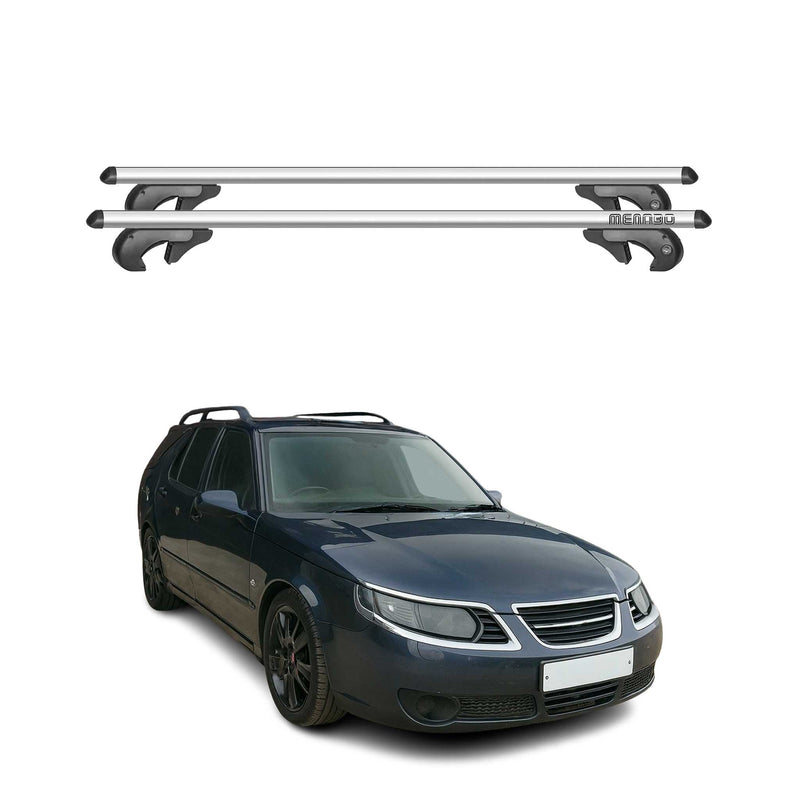 Barres de toit transversales pour Saab 9-5 Kombi 1999-2012 90kg Alu Gris