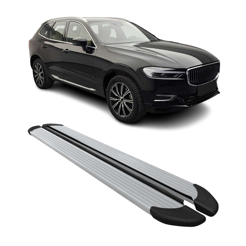 Marchepieds Latéraux pédale pour Volvo XC90 2015-2025 Aluminium Argent 2Pcs
