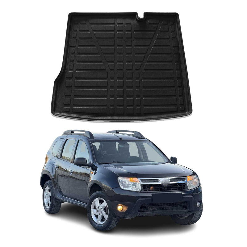 Tapis de Coffre pour Dacia Duster 2010-2018 en TPE Noir