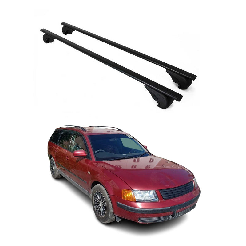Barres de toit Transversales pour VW Passat Variant 1997-2005 Fer Noir