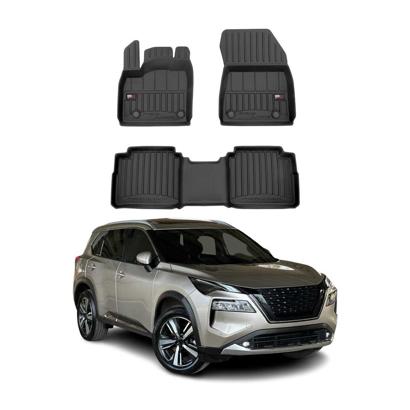 OMAC Tapis de sol pour Nissan X-Trail IV T33 2021- 2025 3 pièces en Caoutchouc