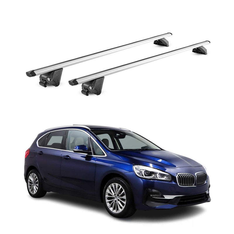 Barres de toit transversales pour BMW Serie 2 Active Tourer F45 2014-21 Gris ABE