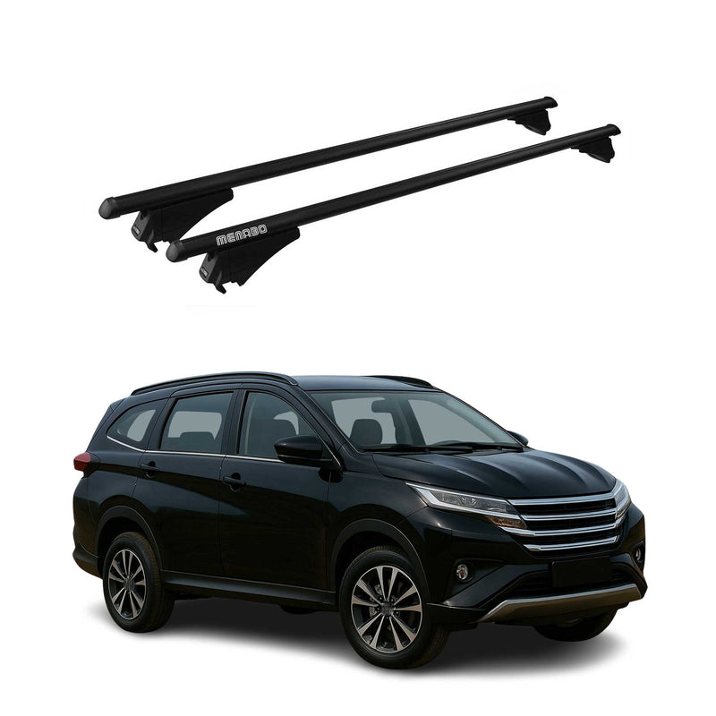 Tiger Barres de toit transversales pour Daihatsu Terios 2017-2024 Noir