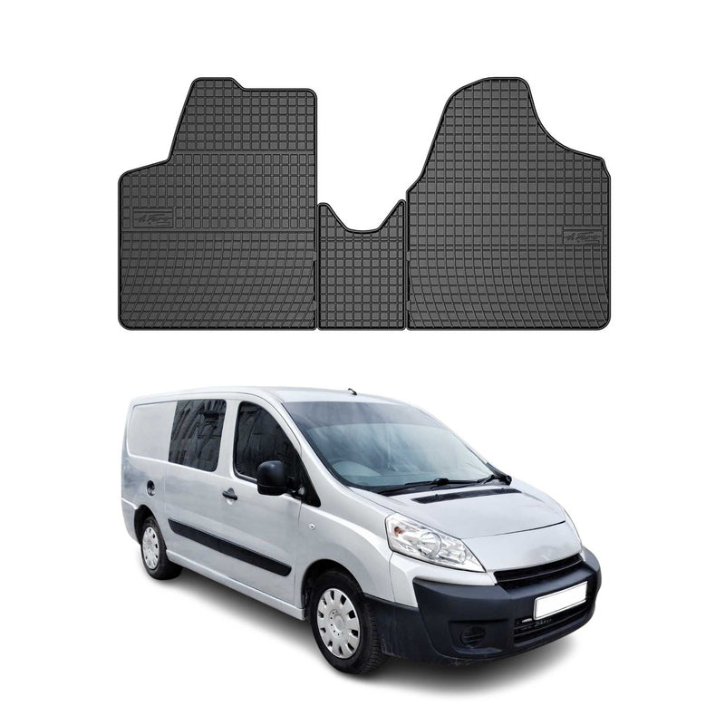 Tapis de Sol pour Citroen Jumpy 2007-2016 Convient à 1ème rangée Caoutchouc Noir
