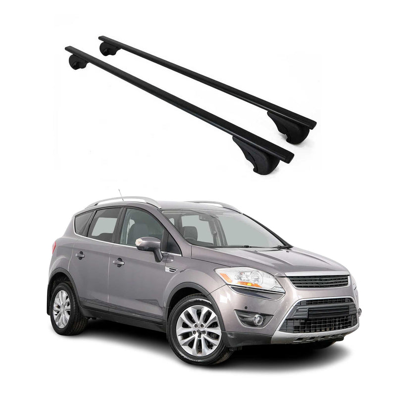 Barres de toit Transversales pour Ford Kuga I 2008-2012 Fer Noir