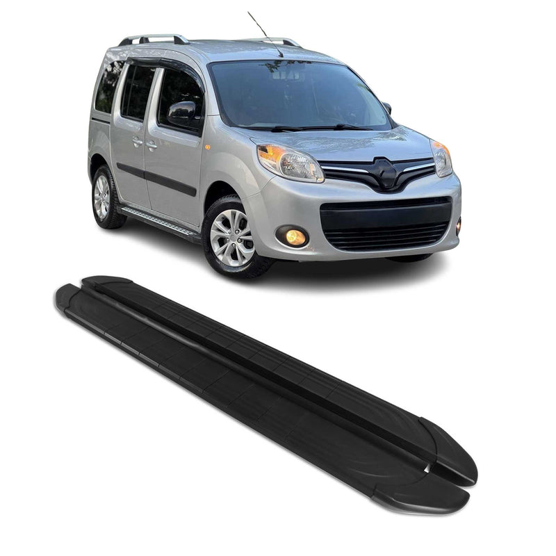 Marchepieds Latéraux pédale pour Renault Kangoo 2008-2021 2Pcs Aluminium Noir