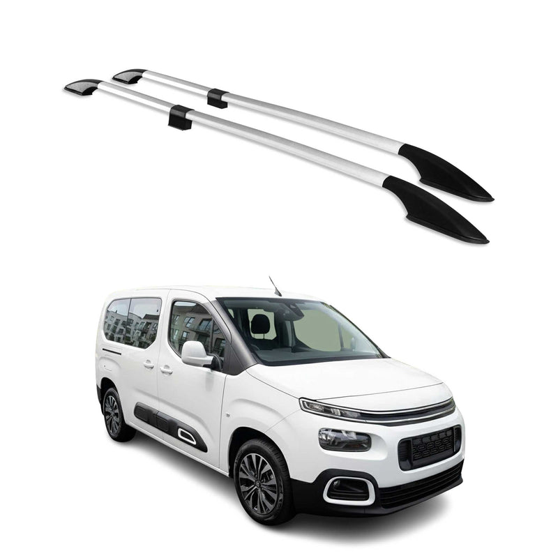 Barres de toit longitudinales pour Citroen Berlingo 2018-2025 L2 Alu Gris