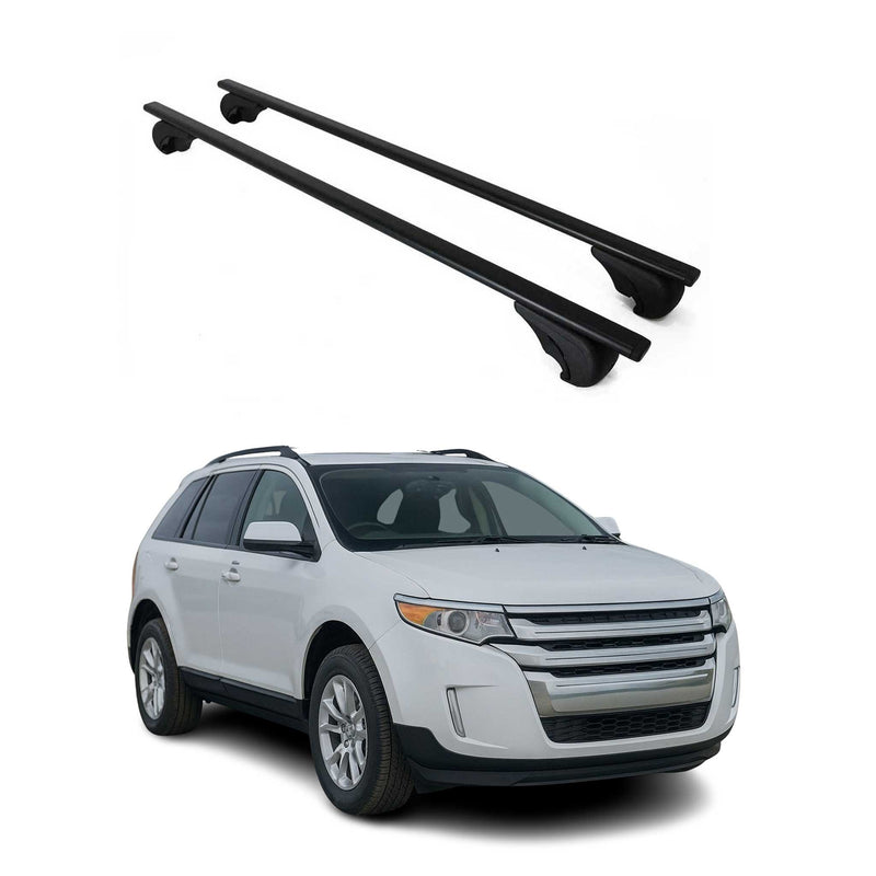 Barres de toit Transversales pour Ford Edge 2007-2014 Fer Noir