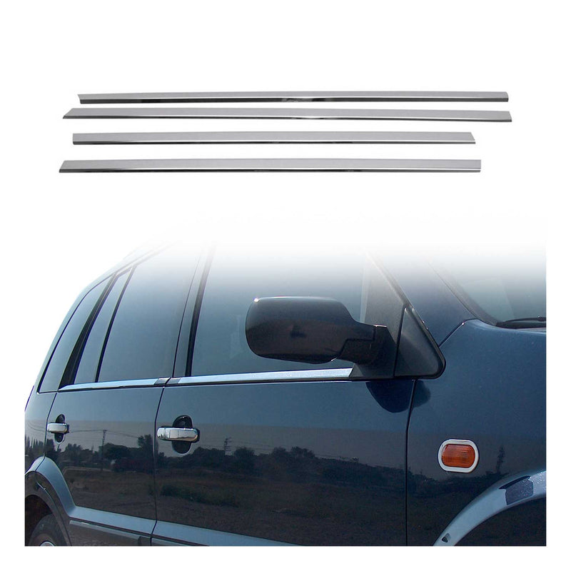 Baguettes pour contour Latérales pour FORD Fusion 2002-2012 en acier inox chrome