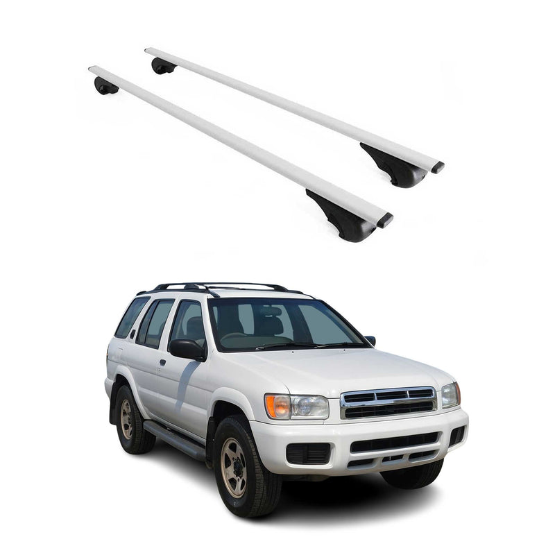 Barres de toit Transversales pour Nissan Pathfinder R50 1996-2004 Fer Argent