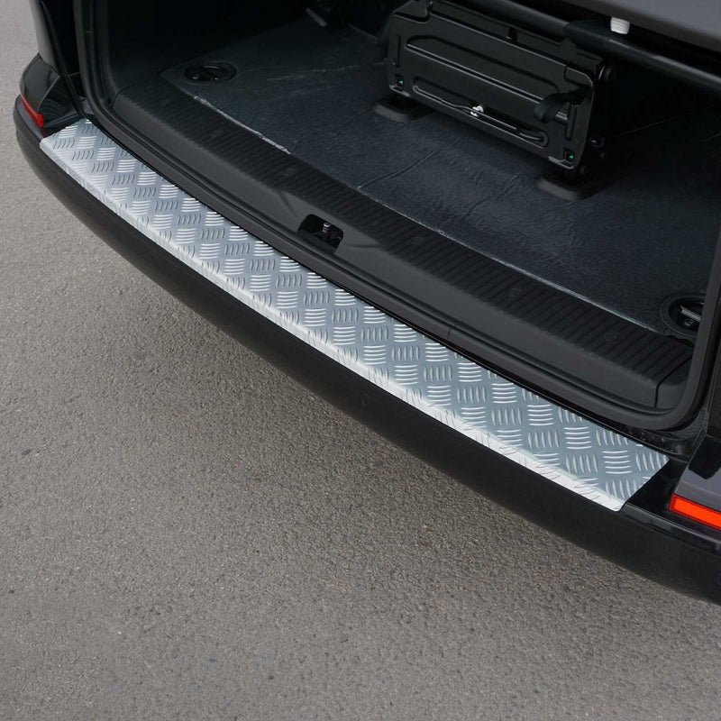 Protection Seuil de Pare-chocs Pour VW T6 T6.1 2015-24 Double porte Alu Argent