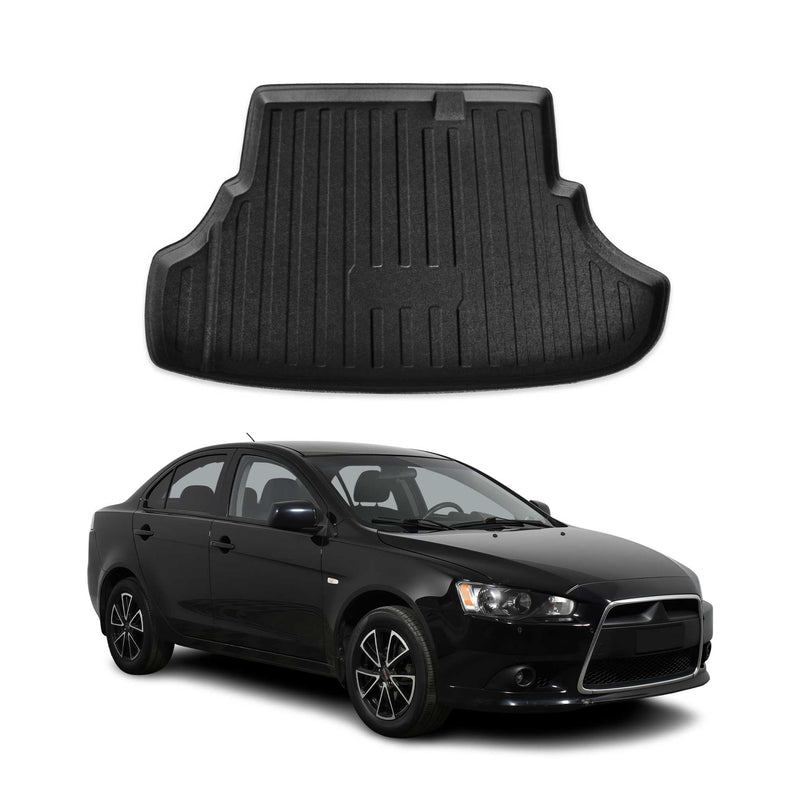 Tapis de Coffre pour Mitsubishi Lancer 2008-2017 en TPE Noir